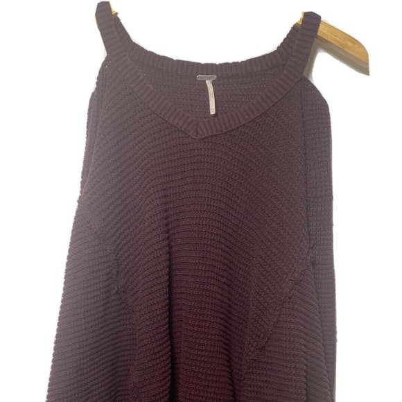 Free People Cold Shoulder Raw Edge Knit sweater - Picture 7 of 8